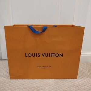 Louis Vuitton XL Shopping Gift Bag Paper Ribbon Handles Authentic Large …